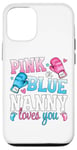 iPhone 15 Pro Pink Or Blue Nanny Loves You Boxing Gender Reveal Party Case