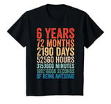 Youth Vintage Retro 6th Birthday Shirt Kids Boys Girls 6 Years T-Shirt