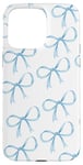 Coque pour iPhone 15 Pro Max Coquette Blue Bowws Girly