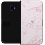 Lommeboketui til Samsung Galaxy J6+ med Rosa Hjerte motiv