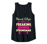 Womens Fitness Motivation Proud Wife Of Awesome Strongman Gym Tank Top