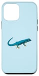 Coque pour iPhone 12 mini Dessin - Gecko bleu électrique