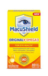 MacuShield Original+ Omega 3-30 day pack, Eye Health Food Supplement containing Lutein, Meso-Zeaxanthin and Zeaxanthin, as well as Omeg a 3 and Vitamin B2 which each support normal vision