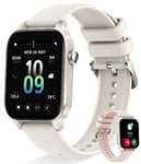 Montre Connectée Femme avec Appel Assistant Vocal 1,85" Smartwatch Podometre Calories Montre Femme Moniteur Sommeil Fréquence Cardiaque SpO2 Étanche 20 Modes Sportifs Montre Sport pour iOS Android