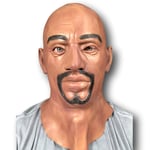 Realistic Black Male Man, Latex, Rubber Mask, Funny Disguise, Halloween, Fancy Dress, Goatee Beard