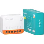 SONOFF MINIR4 Interrupteur Connecté WiFi, 2 Voies Interrupteur Intelligent Micromodule, Mode Détacher le Relais, Contrôle APP, M31