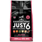 Harringtons Just 6 Complete Grain Free Hypoallergenic Salmon & Veg Dry Adult Dog Food 2kg (Pack of 4) - With Added Fresh Baked Bites