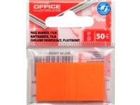 KONTORSPRODUKTER Indexeringsflikar, PP, 25x43mm, 1x50 kort, tagg, orange