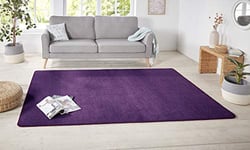 Hanse Home Nasty Rug Fluffy Short Pile Colours for Dining, Living, Children's Room, Hallway, Bedroom, Kitchen-Plain Purple, 160 x 240 cm, Polypropylene, 160x240cm