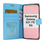 New Standcase Wallet Samsung Galaxy S21 FE 5G (SM-G990B) (Ljusblå)