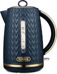 Tower T10052MNB Empire 1.7 Litre Kettle with Rapid Boil, Removable Filter, 3000