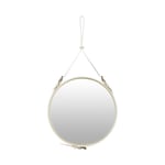 Gubi - Adnet Circulaire Spegel, Ø58 cm, Cream Leather - Seinäpeilit - Jacques Adnet