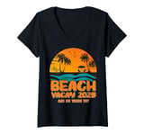 Womens Beach Vacay 2025 - Are We There Yet Design V-Neck T-Shirt