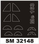 MESSERCHMITT Me-163 CANOPY PAINTING MASK TO MENG KIT #SM32148 1/32 MONTEX