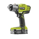 Ryobi R18IW3-0 Impact Wrench 18V ONE+ Battery 1/2" Quadro 400Nm Kit 2.0 Ah