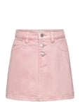 Denim Skirt With Buttons Pink Mango