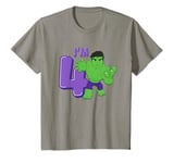 Youth Marvel Hulk Cute Hulk 4th Birthday I'm 4 T-Shirt