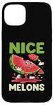 Coque pour iPhone 15 Plus Joli jeu de mots à la pastèque I Nice Melons