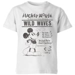 Disney Retro Poster Wild Waves Kids' T-Shirt - White - 9-10 Years - White