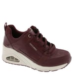 Skechers Women's Uno Wedge-Everything Nice Sneaker, Burgundy, 8