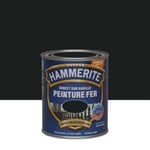 Peinture extérieure métal direct sur rouille Hammerite satin noir 0,75L