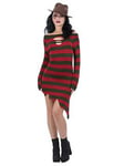 Freddy Krueger Dress Costume, One Colour, Size Xl, Women