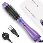 One-Step Hair Dryer Brush, PARWIN PRO BEAUTY Blow Dry Hair Brush, 4 in 1 Hot Brushes for Hair Styling, Drying, Volumizing, Straighten, Negative Ion Care Hot Air Brush, 1000W, Purple