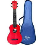 Flight, 4-String Travel Series Soprano Ukulele, Red (TUS-35RD)