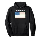 Vintage Trump 2024 Design 47th President USA Flag Men Women Pullover Hoodie