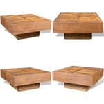 Table basse carrée Marron Bois massif de manguier - table basse - tables basses - Home & Living - Brun