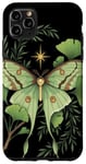 Coque pour iPhone 11 Pro Max Luna Moth Green Witch Goth Fairycore Cottagecore Entomology