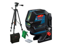 Bosch Combi Laser Gcl 2-50 G Professional With Tripod, Cross Line Laser (Blue/Black, Green Laser Lines, With Rm10 Professional Mount)