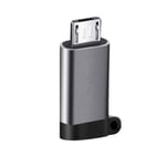 INF USB-C (hona) till Micro USB (hane) adapter Aluminium grå