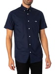 GANT Mens Poplin Short Sleeve Shirt Marine M