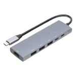 9-i-1 Typ C-adapter Multiport Hub HDMI 3,5 mm ljud Minneskort Dockningsstation