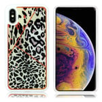 Apple Marble iPhone Xs Max kuoret - Kolme leopardikuviota Musta