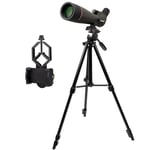 Svbony SV13 20-60X80 Longue Vue, HD Porro Prisme FMC Optique Étanche Monoculaire Longue Vue pour Tir Sportif, l'Observation des Oiseaux (avec Grand trépied)