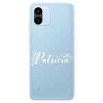 Coque Redmi A1 prenom 7 fleur et coeur blanc