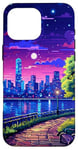 iPhone 16 Pro Max New York City Evening Synthwave Retro Pixel Art Case