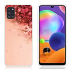 Samsung Deco Galaxy A31 kuoret - Punainen terälehti