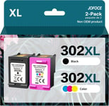 302XL Remanufacturées Cartouches d'encre Remplacement pour HP 302 XL (Noir et Couleur, 2-Pack), Grande Capacité, pour DeskJet 3639 3630 3632, Envy 4520 4525 4527, OfficeJet 3831 3833 3830