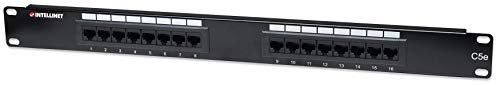 Intellinet Port Cat5e Patch Panel UTP 19 1 HE CAT5e, 16 Ports, UTP, 1 U Schwarz