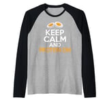 Keep Calm and Protein On Weight Lifting Raglan Baseball Tee