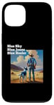 Coque pour iPhone 13 Blue Heeler Chien de bétail Bleu Ciel Jeans Bleu Heeler