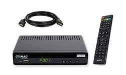 Comag SL65T2 Récepteur DVB-T2, Freenet TV (émetteur privé en Full HD), PVR Ready, numérique, Full HD 1080p, HDMI, péritel, Lecteur multimédia, USB 2.0, Compatible 12 V, câble HDMI 1,5 m