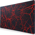 Tapis De Souris De Jeu, Tapis De Souris ¿¿tendu Taille 90X40Cm ¿¿paisseur 2Mm, Tapis De Souris D'Ordinateur Antid¿¿rapant Et ¿¿tanche Avec Bords Cousus Pour Jeux/Bureau/Maison-90X40 Rednet