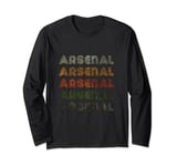 Love Heart Arsenal Tee Grunge Vintage Style Black Arsenal Long Sleeve T-Shirt