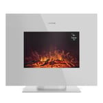 Cecotec ReadyWarm 2700 Design Flames White Cheminée électrique décorative de 26” avec une puissance maximale de 2000 W.