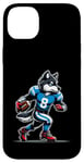 Coque pour iPhone 14 Plus Wolf Football américain pour garçons