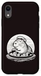 Coque pour iPhone XR Mignon Capybara mangeant des sushis kawaii